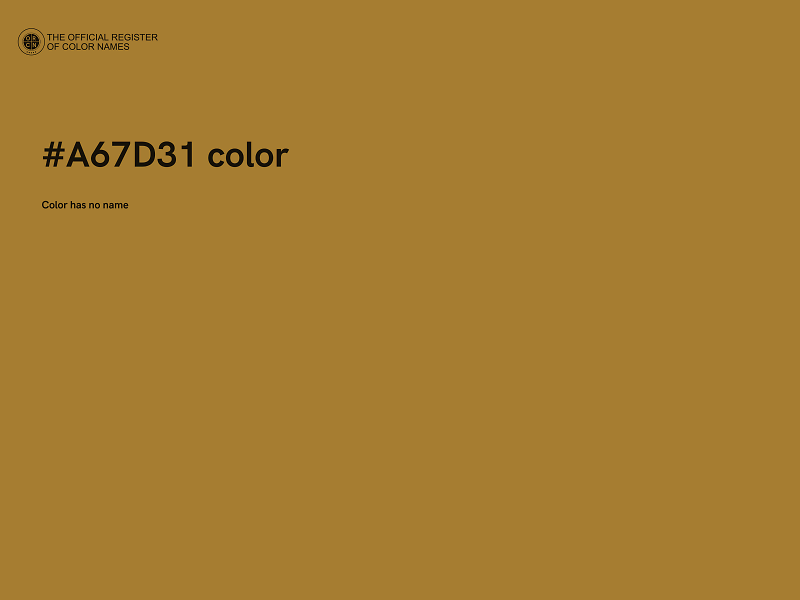 #A67D31 color image