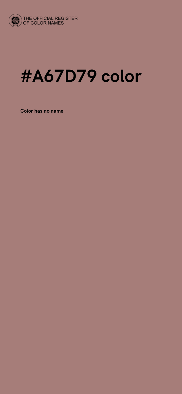 #A67D79 color image