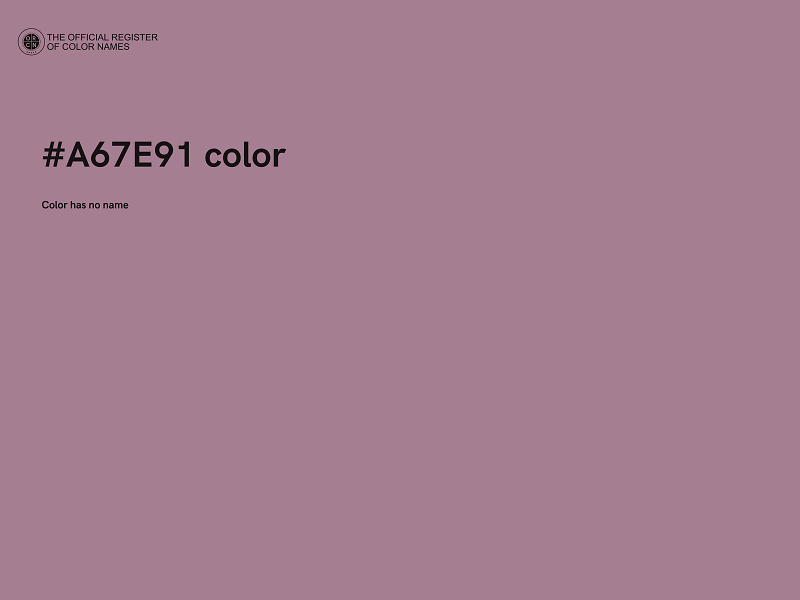 #A67E91 color image