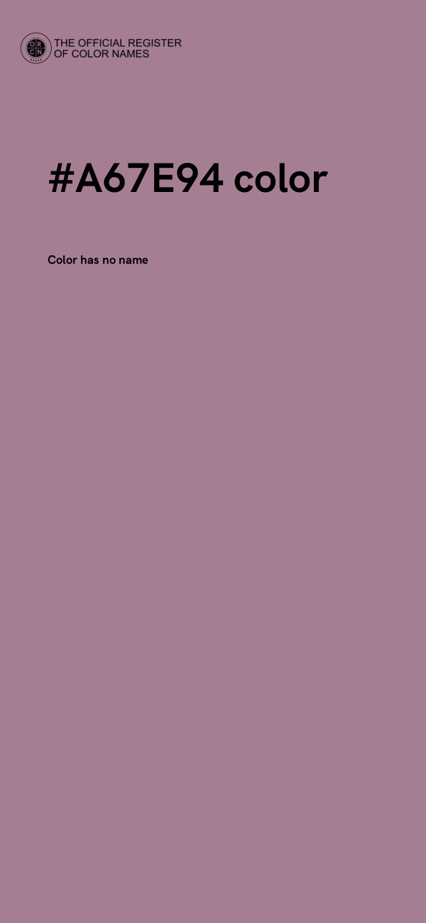 #A67E94 color image