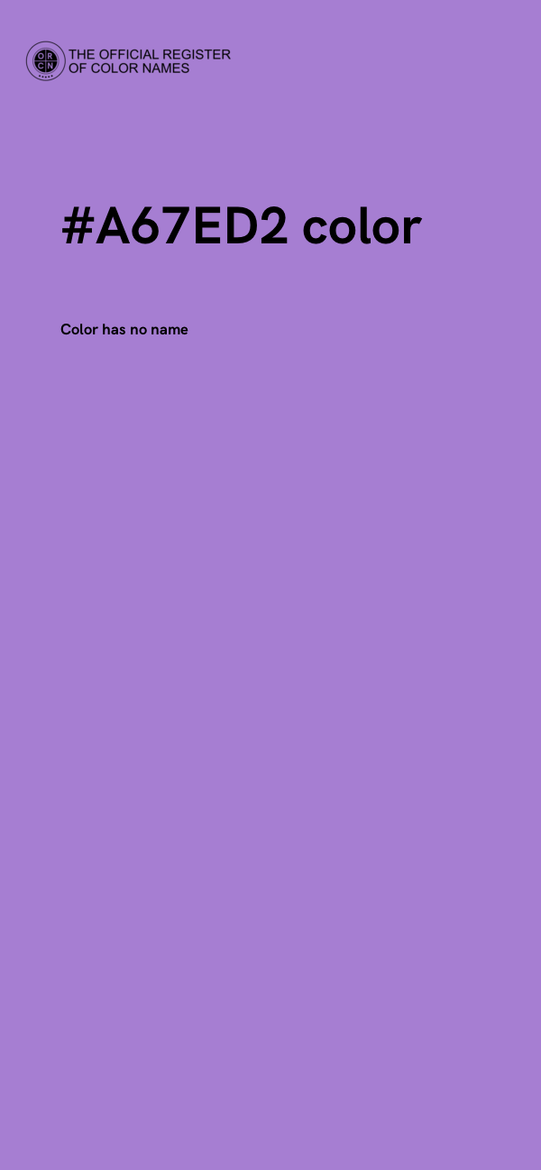 #A67ED2 color image