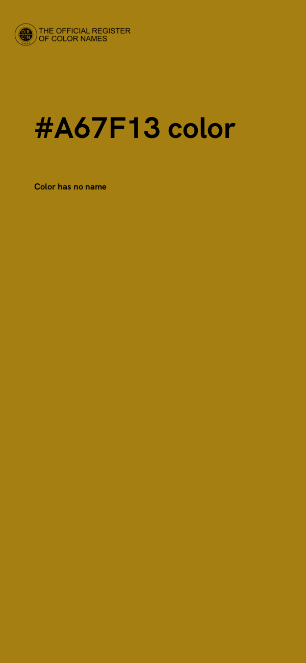 #A67F13 color image