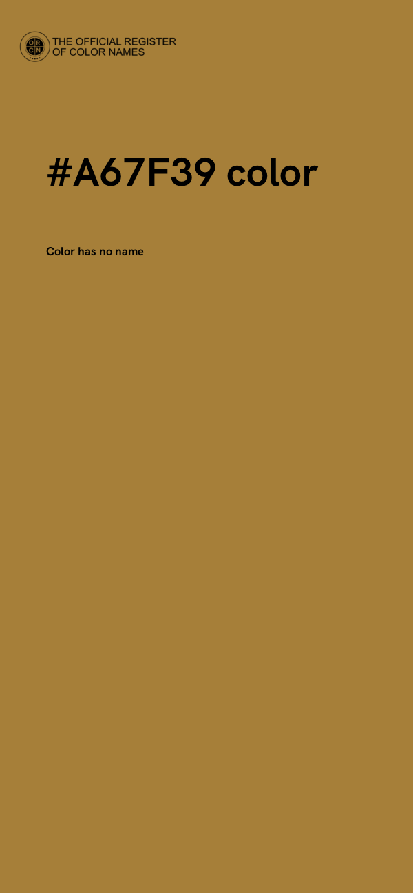 #A67F39 color image