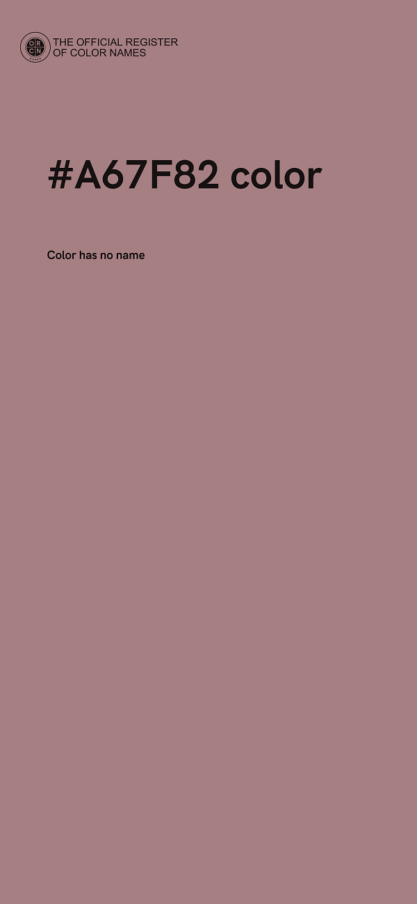 #A67F82 color image