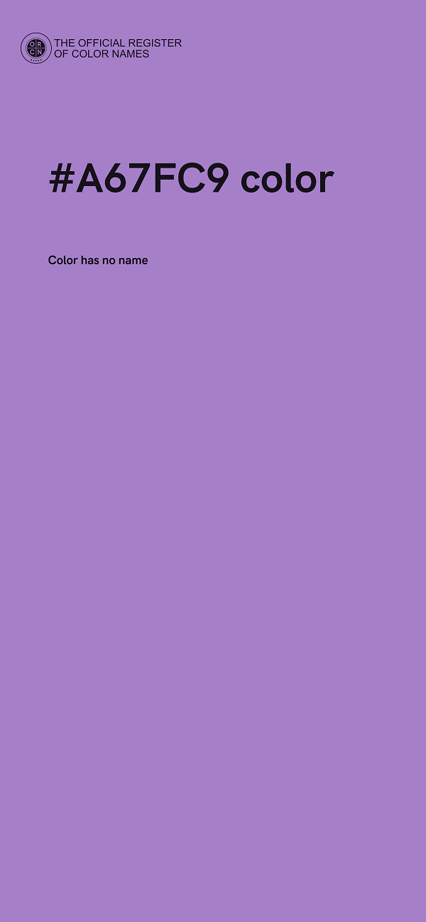 #A67FC9 color image