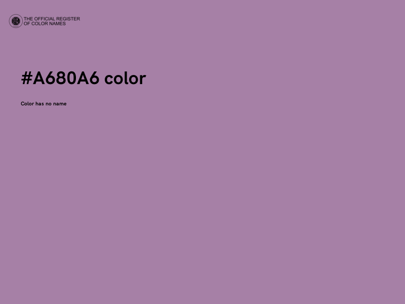 #A680A6 color image
