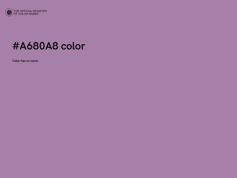 #A680A8 color image