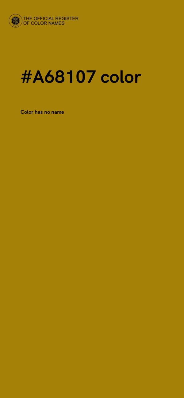 #A68107 color image