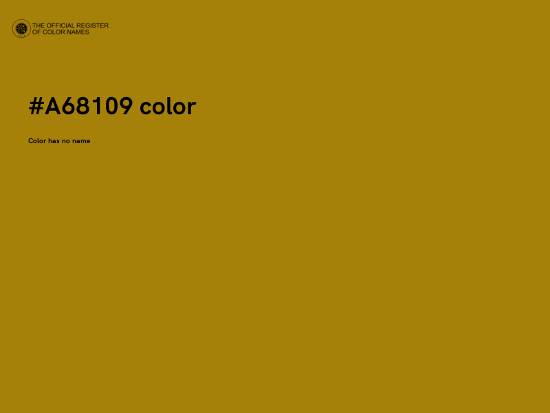#A68109 color image