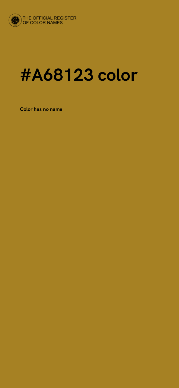 #A68123 color image