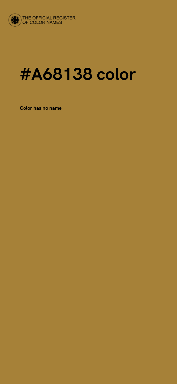 #A68138 color image