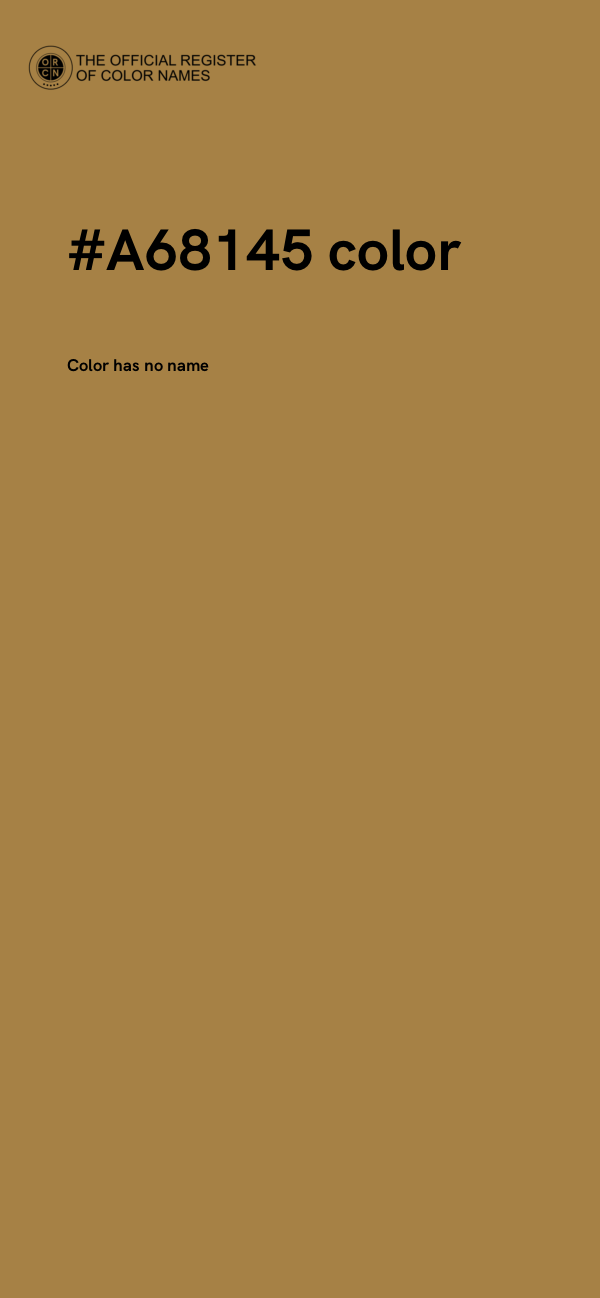 #A68145 color image