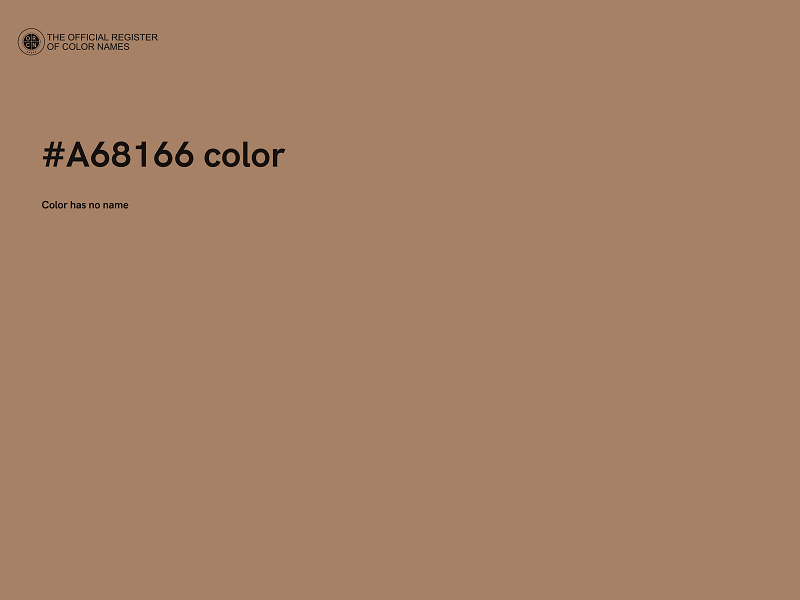 #A68166 color image