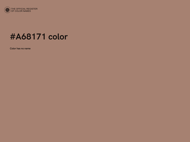 #A68171 color image