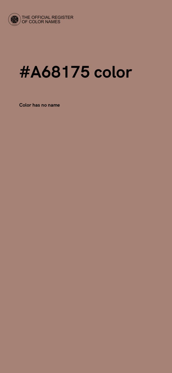 #A68175 color image