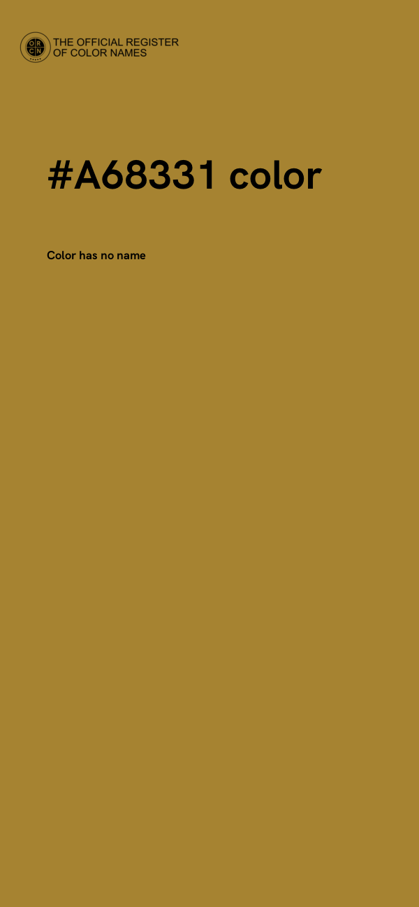 #A68331 color image