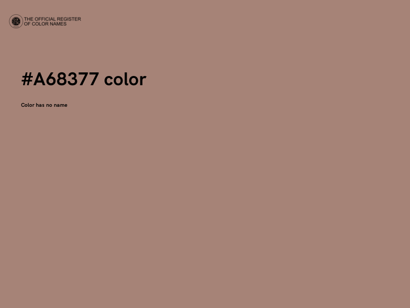 #A68377 color image