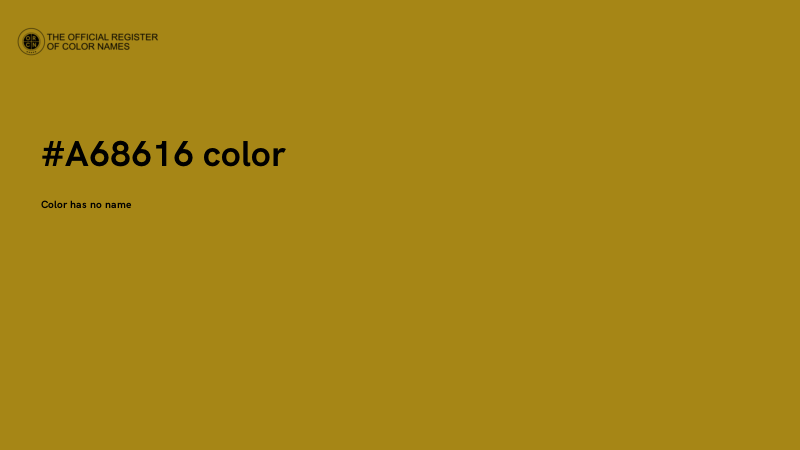 #A68616 color image