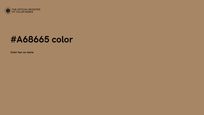 #A68665 color image