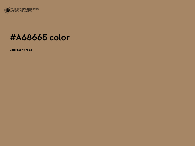 #A68665 color image