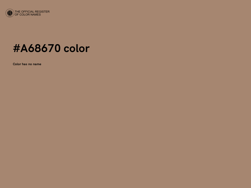 #A68670 color image