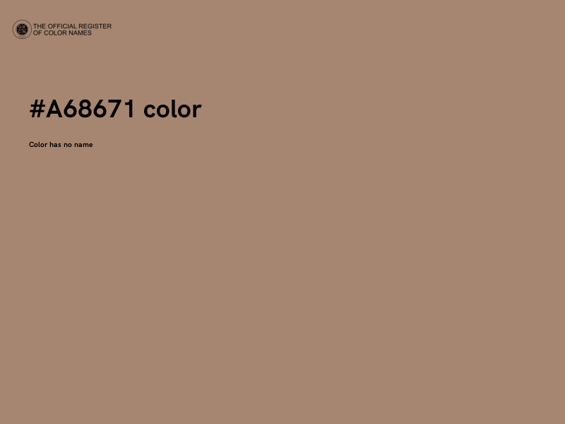 #A68671 color image