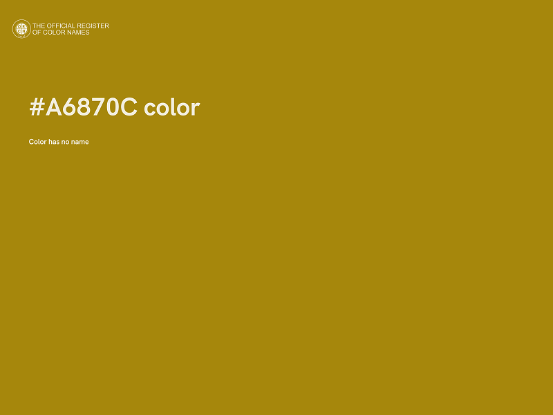 #A6870C color image