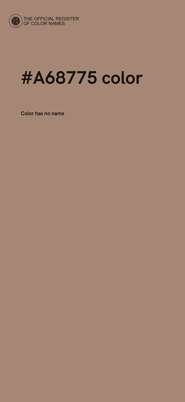 #A68775 color image