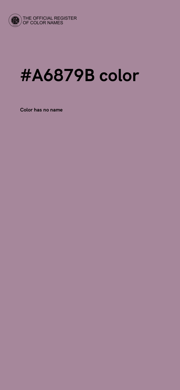 #A6879B color image