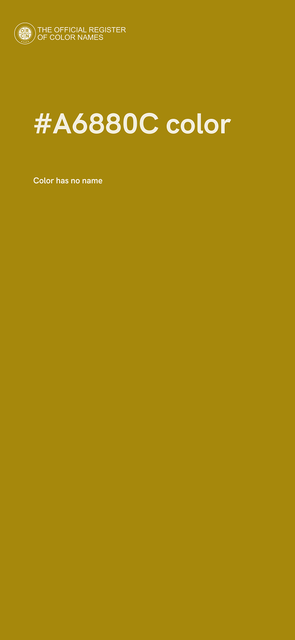 #A6880C color image