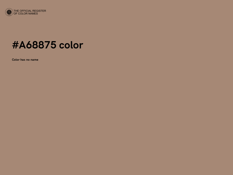 #A68875 color image