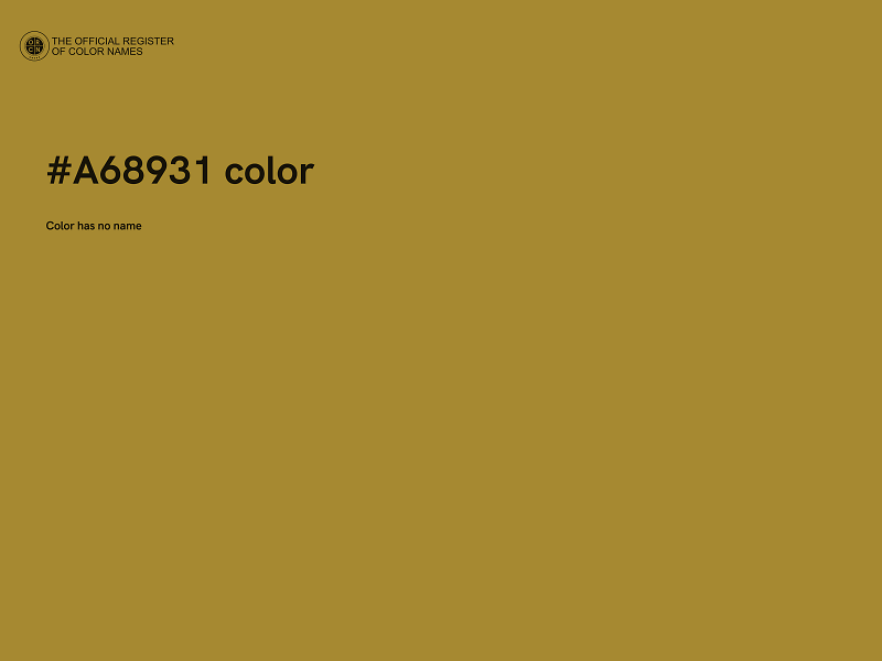 #A68931 color image