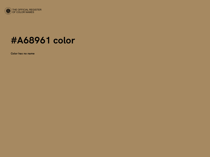 #A68961 color image