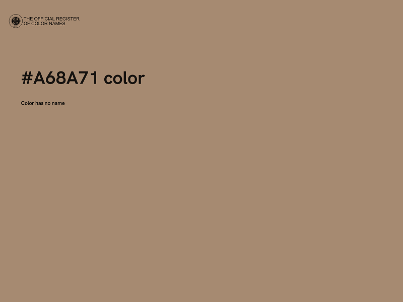 #A68A71 color image