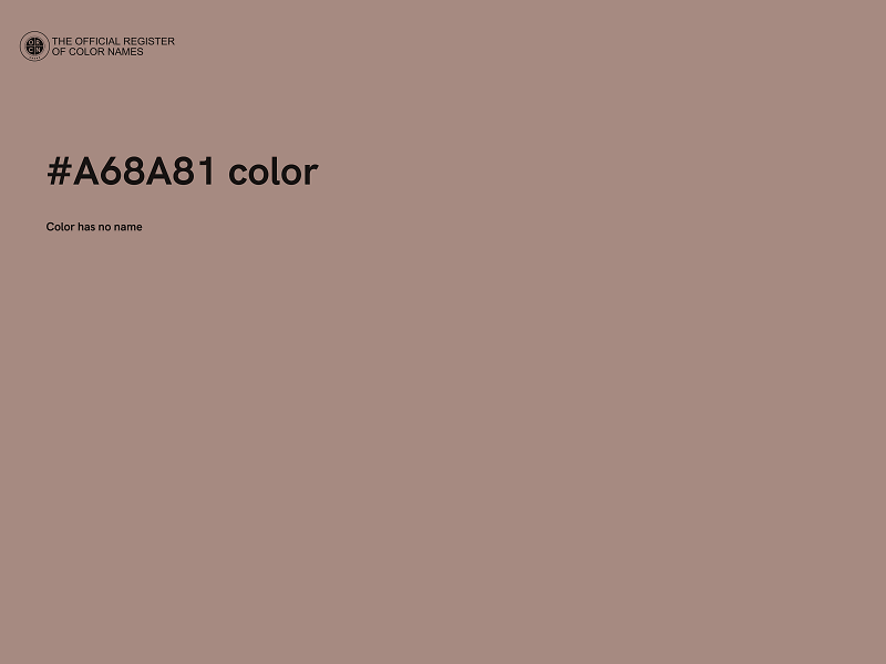 #A68A81 color image