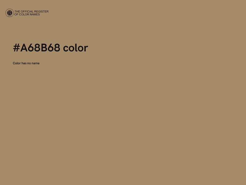 #A68B68 color image