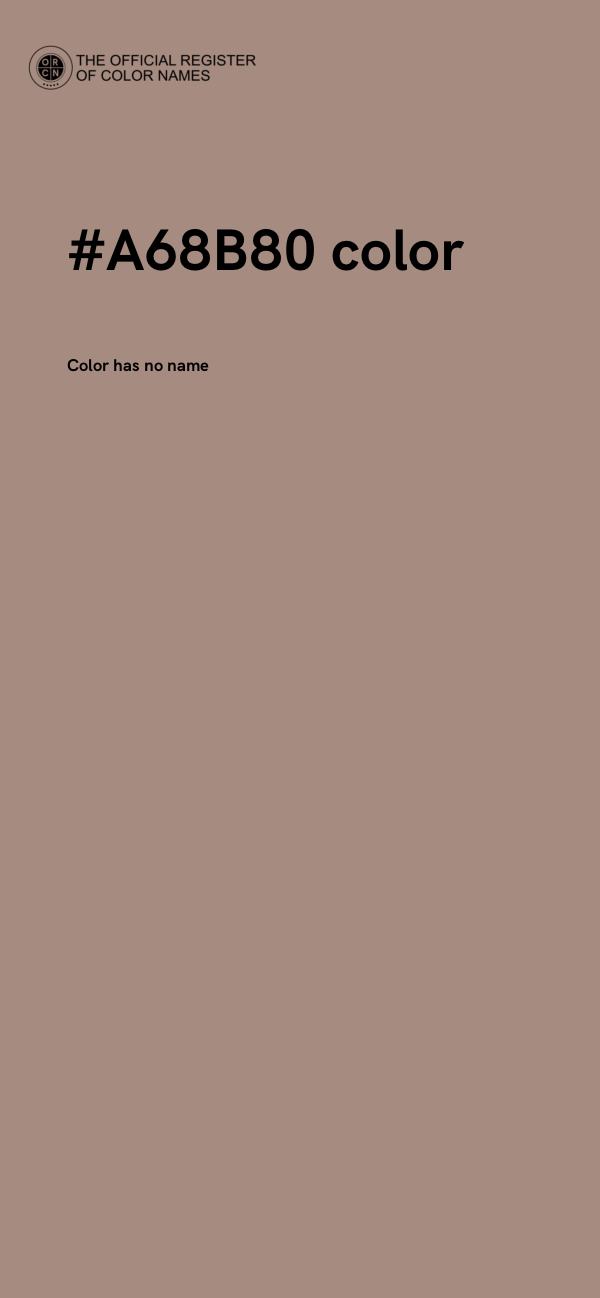 #A68B80 color image