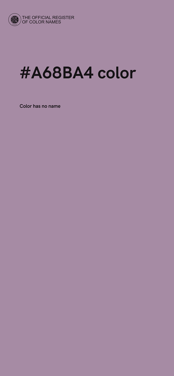 #A68BA4 color image
