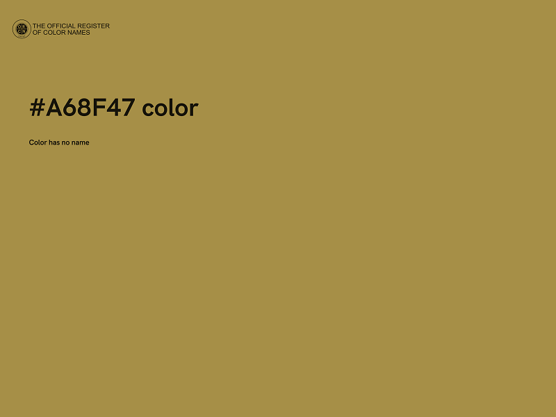 #A68F47 color image