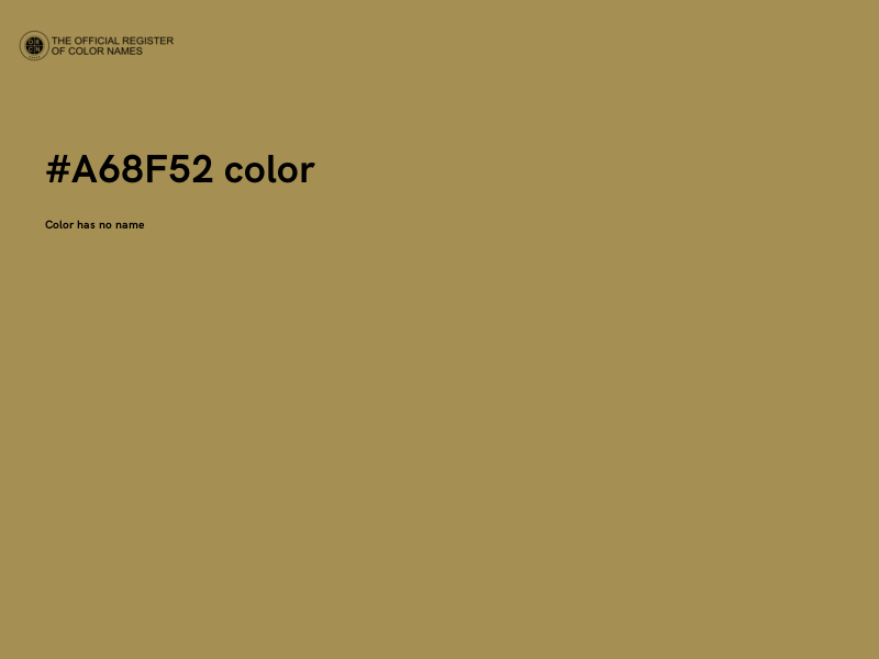 #A68F52 color image