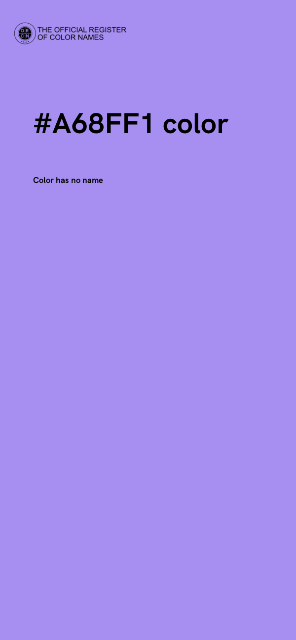#A68FF1 color image