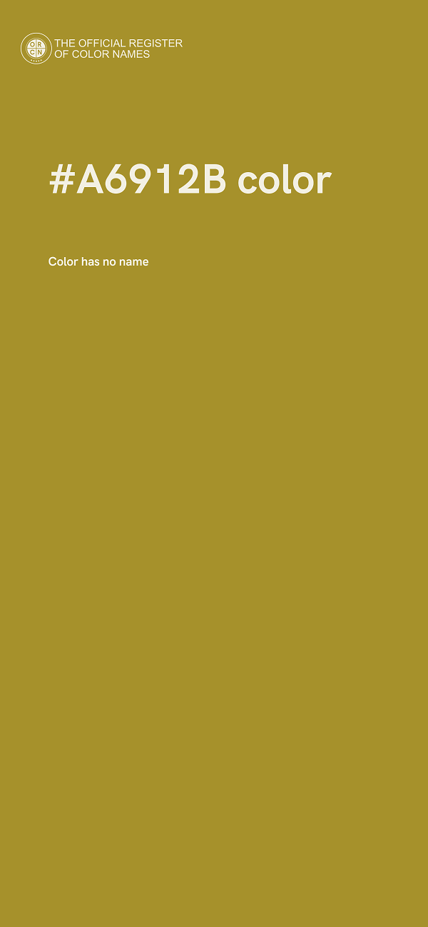 #A6912B color image