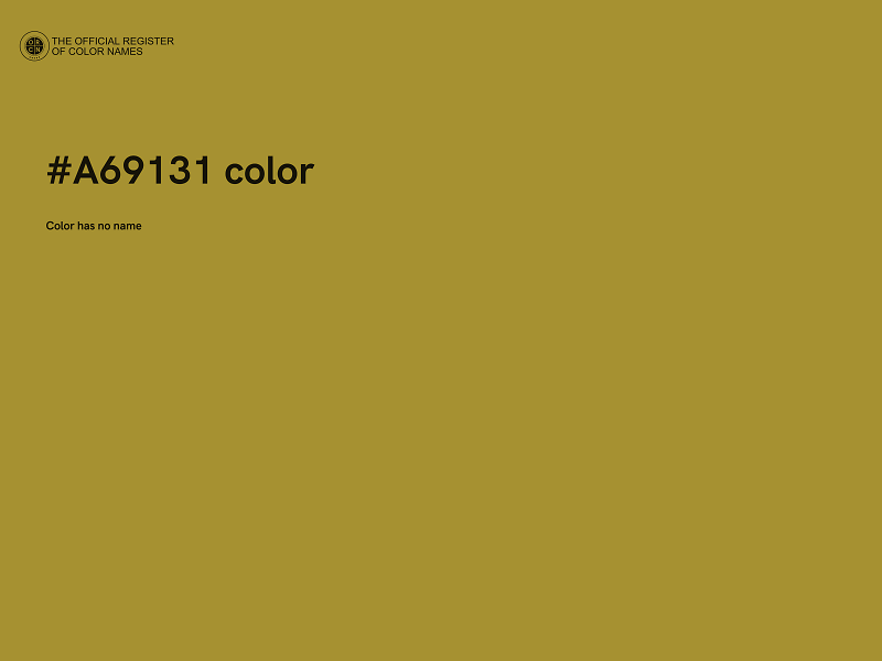 #A69131 color image