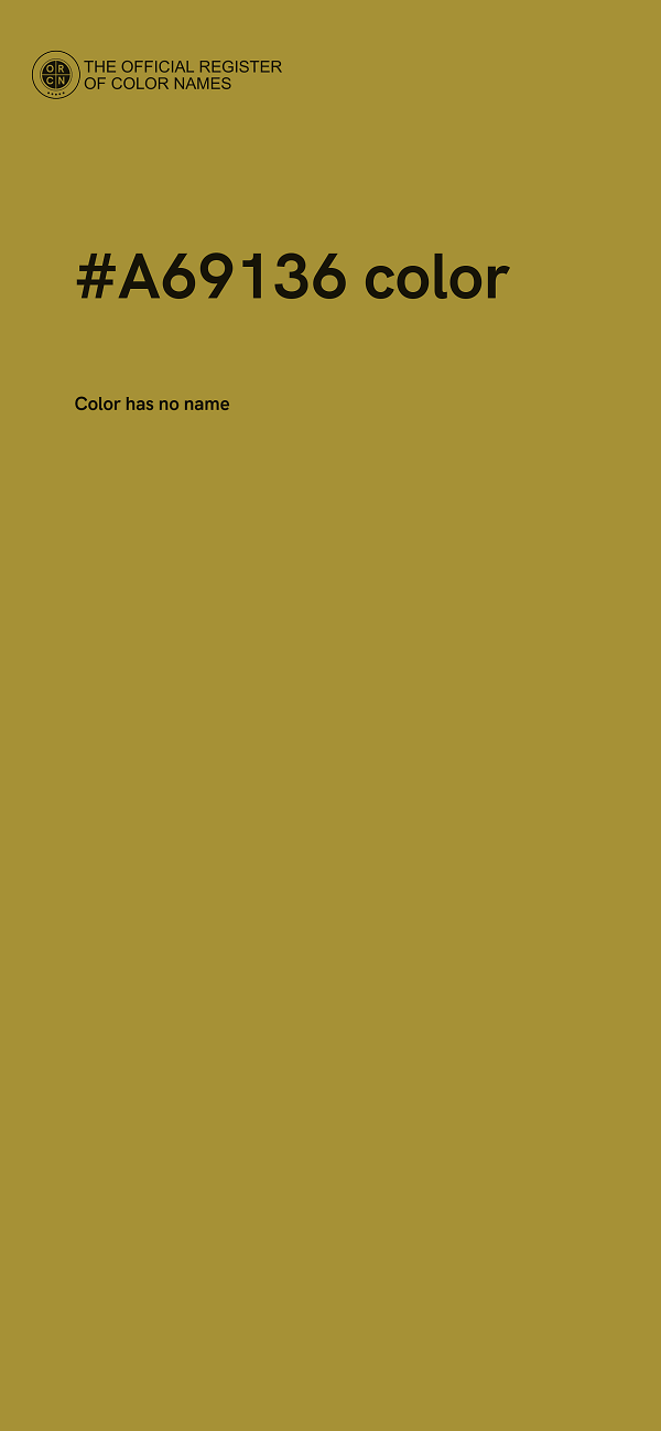 #A69136 color image