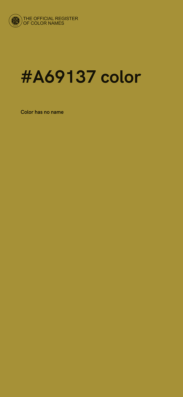 #A69137 color image