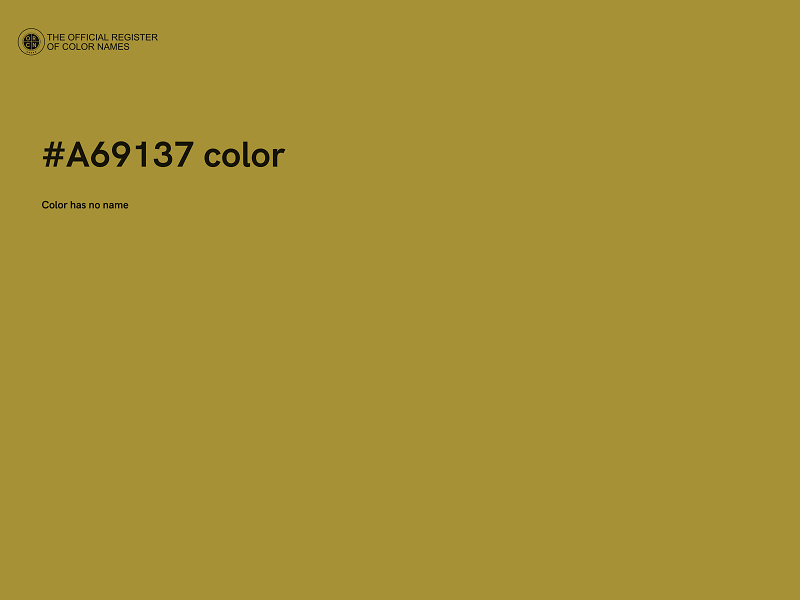 #A69137 color image
