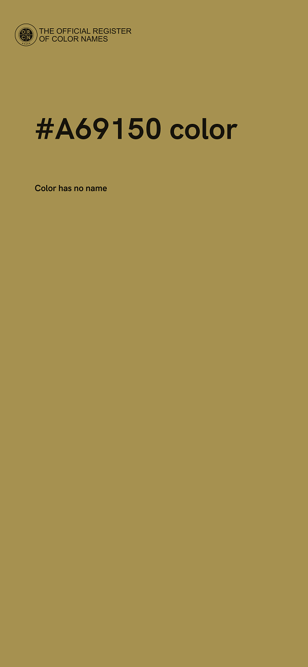 #A69150 color image