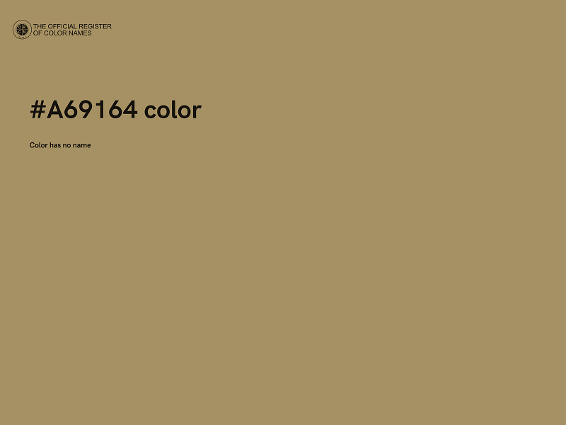 #A69164 color image