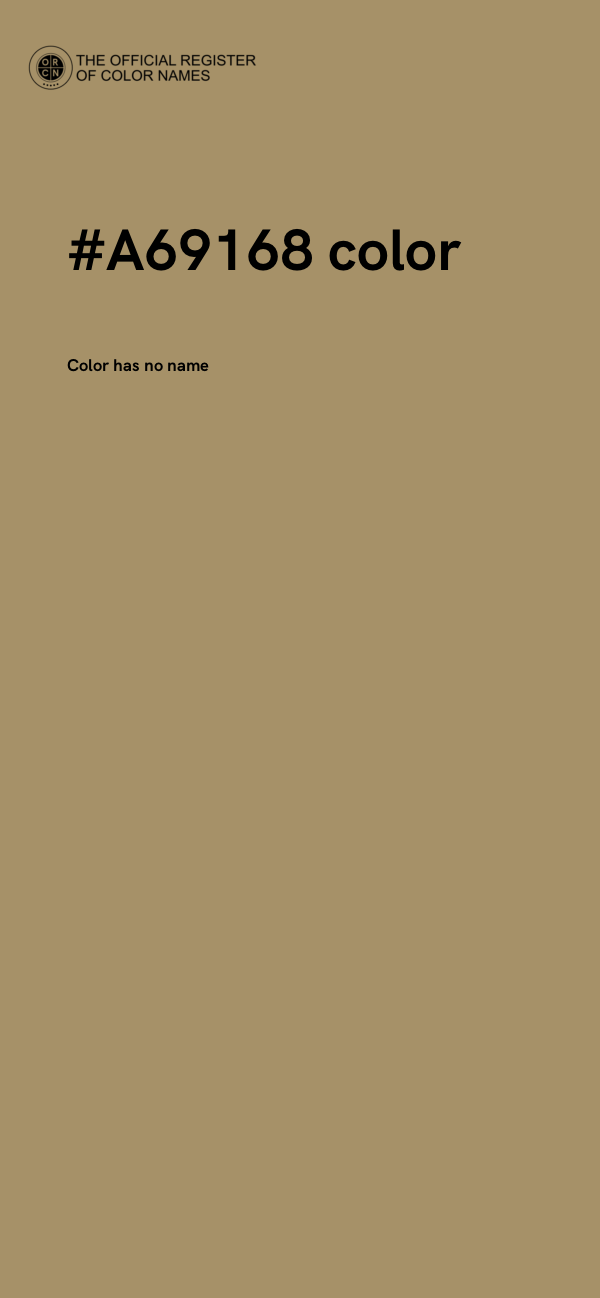 #A69168 color image