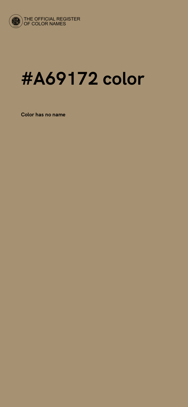 #A69172 color image
